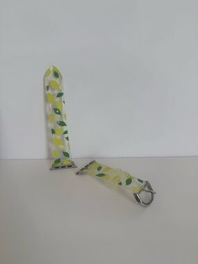 Kate Spade Lemon Print Clear Silicone Apple Watch Band - Yellow & Green
